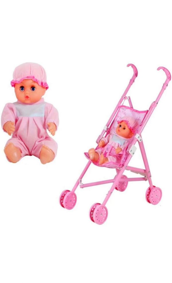 Babypuppen mit Kinderwagen