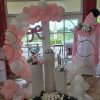 Ballonbogen in Rosa, Weiß und Silber – Bild 3