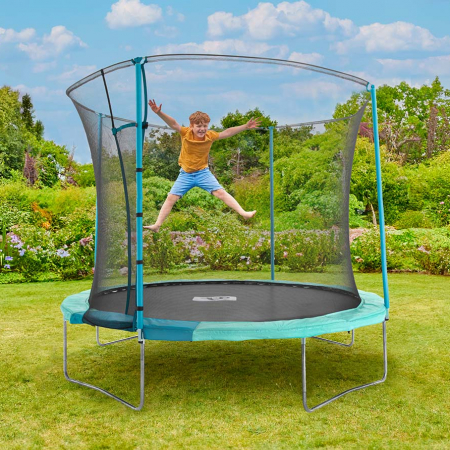 TRAMPOLIN mit Sicherheitsnetz Gartentrampolin Stahl Ø305 x 248H cm