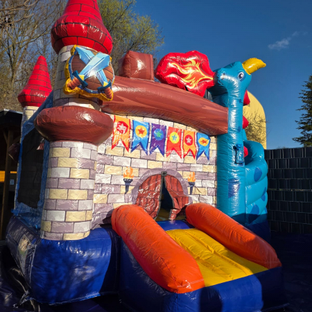 Hüpfburg Drachen & Schloss mit Rutsche mieten – Kinder Hüpfburg Österreich